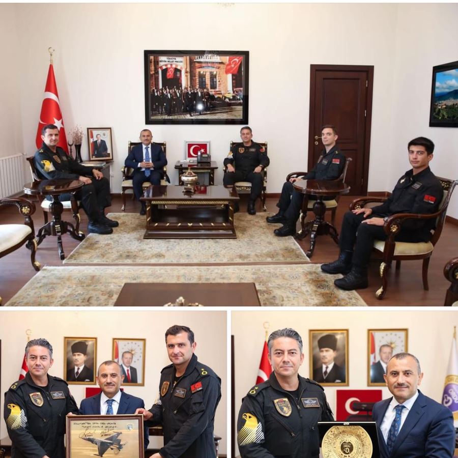  SOLOTÜRK PİLOTLARINDAN VALİ SONEL’E ZİYARET