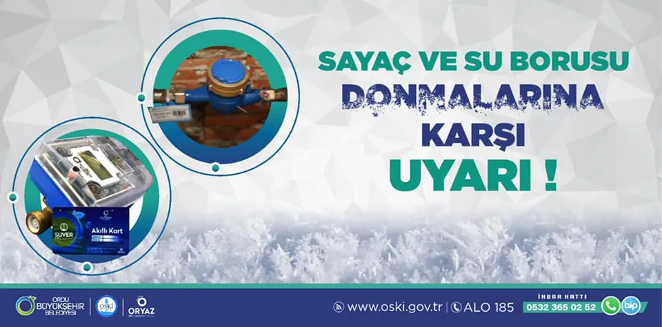 OSKİ SU SAYAÇLARI İÇİN UYARIYOR