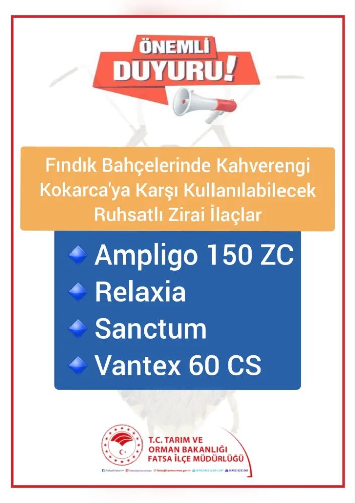 İLAÇLAMA UYARISI!