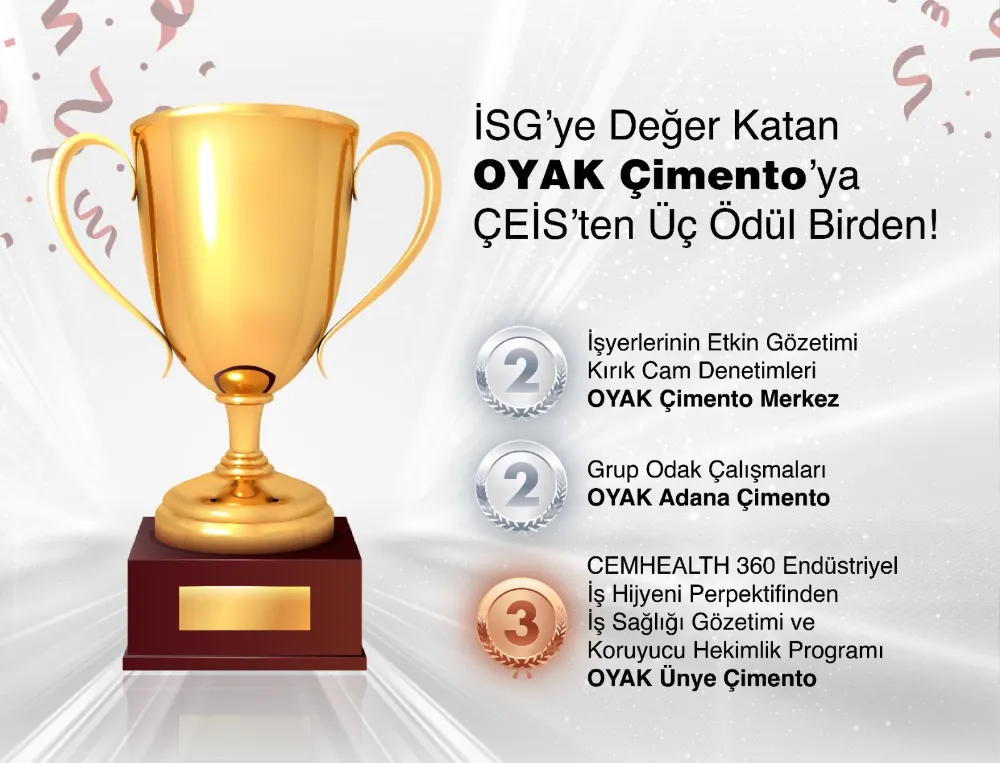İSG’YE DEĞER KATAN OYAK ÇİMENTO’YA ÇEİS’TEN ÜÇ ÖDÜL BİRDEN